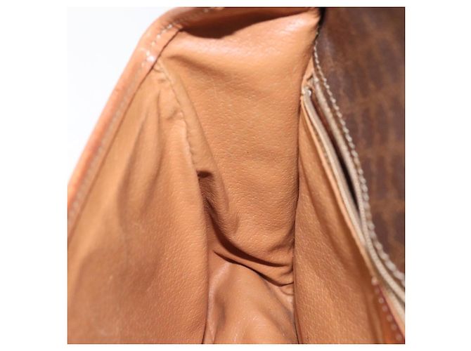 Céline Borsa a spalla in tela Macadam CELINE in pelle PVC marrone oro Auth KD054 D'oro - vista 20