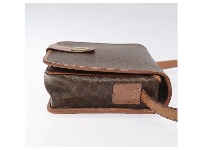 Céline Borsa a spalla in tela Macadam CELINE in pelle PVC marrone oro Auth KD054 D'oro - vista 3