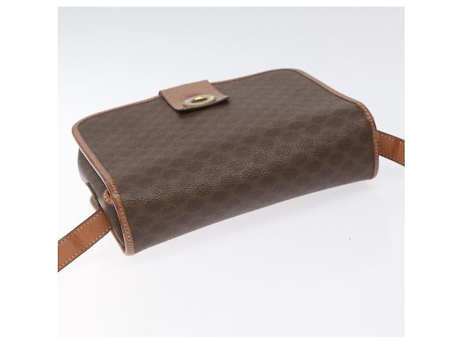 Céline Borsa a spalla in tela Macadam CELINE in pelle PVC marrone oro Auth KD054 D'oro - vista 6