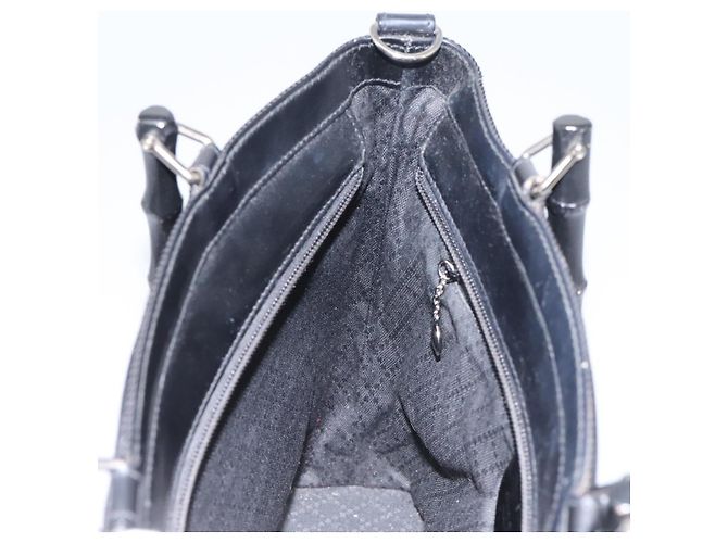 Borsa a mano in tela GUCCI Bamboo 2way Nera 000 1705 0588 Auth ep7659 Nero - vista 19