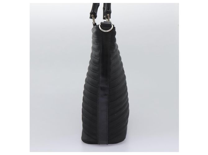 Borsa a mano in tela GUCCI Bamboo 2way Nera 000 1705 0588 Auth ep7659 Nero - vista 3