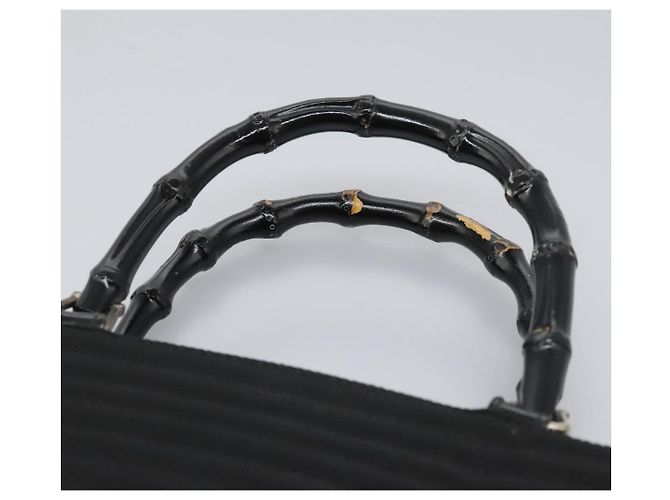 Borsa a mano in tela GUCCI Bamboo 2way Nera 000 1705 0588 Auth ep7659 Nero - vista 8