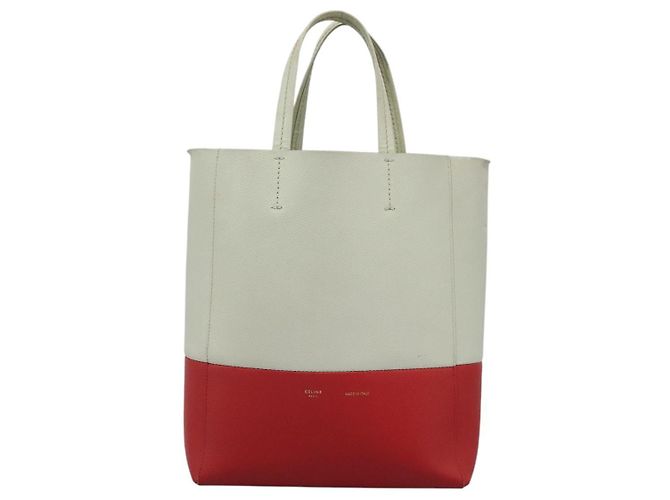 Céline Tote Bag aus Leder 2 in 1 rot Auth ep7482 - Ansicht 13
