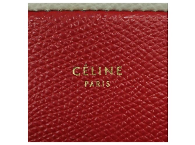 Céline Tote Bag aus Leder 2 in 1 rot Auth ep7482 - Ansicht 17