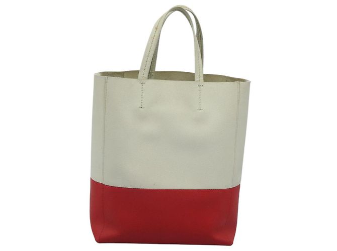Céline Tote Bag aus Leder 2 in 1 rot Auth ep7482 - Ansicht 2