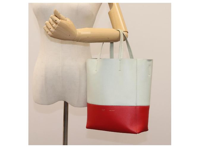 Céline Tote Bag aus Leder 2 in 1 rot Auth ep7482 - Ansicht 27