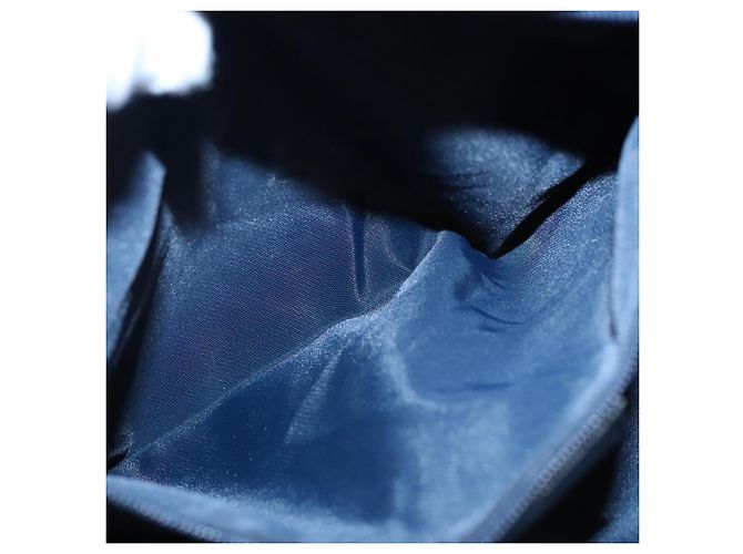 Borsa a mano in tela Trotter Christian Dior blu navy oro Auth bs22777 D'oro - vista 21