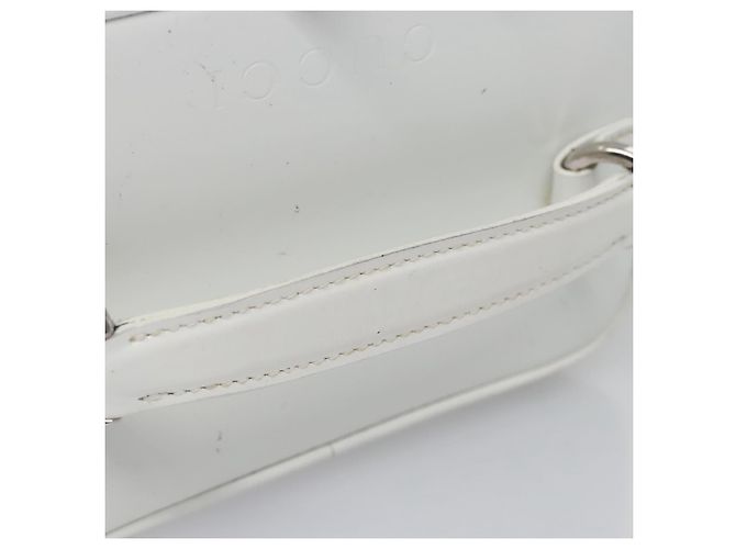 GUCCI Bamboo Vanity Pouch Lackleder Weiß 032 1956 0151 Auth fm4397 - Ansicht 7