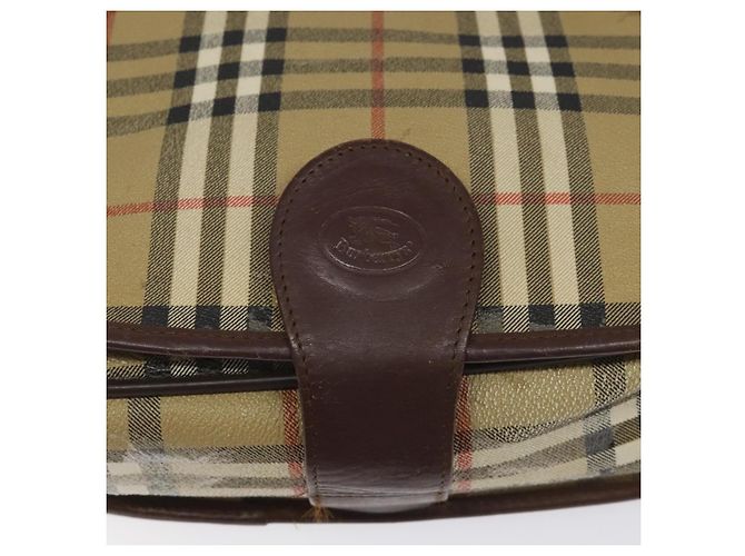 Autre Marque Borsa a spalla Burberrys PVC beige marrone oro Auth BD212 D'oro - vista 17