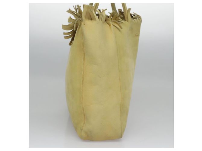 Borsa a Spalla Salvatore Ferragamo in Camoscio Giallo Auth 100746 - vista 4
