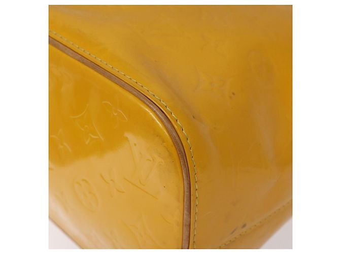 LOUIS VUITTON Monogram Vernis Bolsa de Mão Houston Amarelo M91121 LV Auth EC113 - vista 14