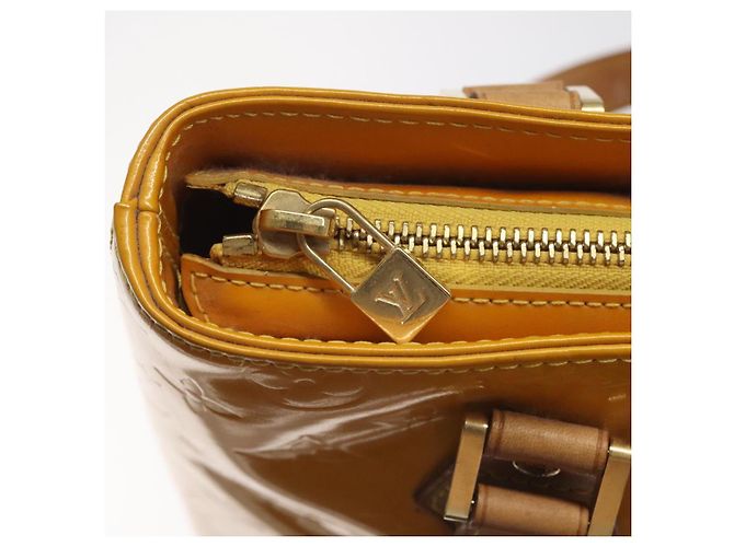 LOUIS VUITTON Monogram Vernis Bolsa de Mão Houston Amarelo M91121 LV Auth EC113 - vista 18