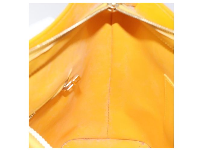 LOUIS VUITTON Monogram Vernis Bolsa de Mão Houston Amarelo M91121 LV Auth EC113 - vista 19
