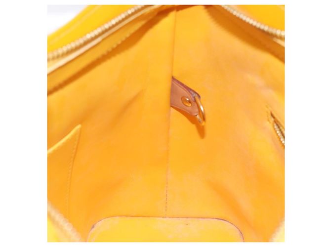 LOUIS VUITTON Monogram Vernis Bolsa de Mão Houston Amarelo M91121 LV Auth EC113 - vista 20