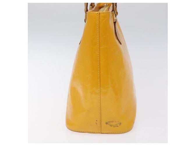 LOUIS VUITTON Monogram Vernis Bolsa de Mão Houston Amarelo M91121 LV Auth EC113 - vista 4