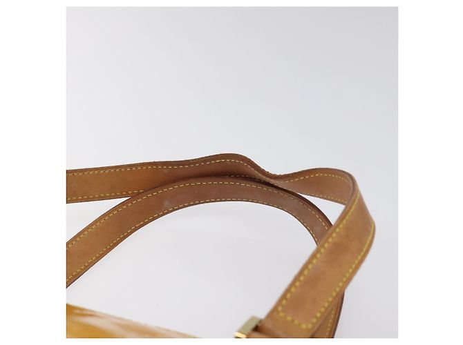 LOUIS VUITTON Monogram Vernis Bolsa de Mão Houston Amarelo M91121 LV Auth EC113 - vista 8