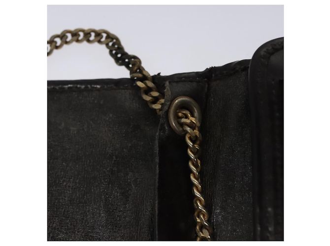 Borsa a spalla in tela Trotter Christian Dior marrone oro Auth BD118 D'oro - vista 10