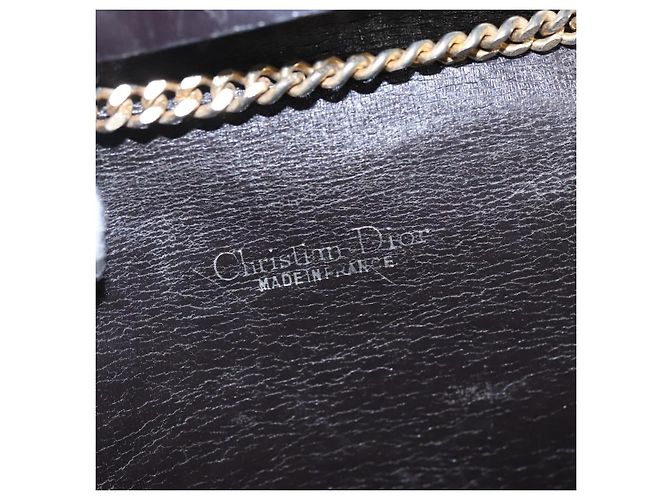 Borsa a spalla in tela Trotter Christian Dior marrone oro Auth BD118 D'oro - vista 21