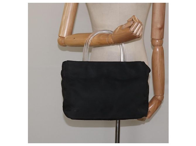 PRADA Bolso de mano de nylon negro Auth KD065 - vista 24