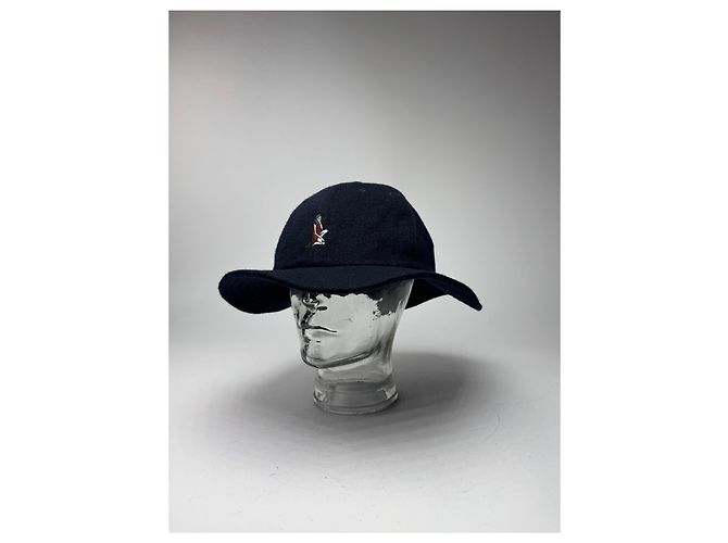 Issey Miyake Cappello in lana Vintage Pleats Please Marino Blu navy - vista 10