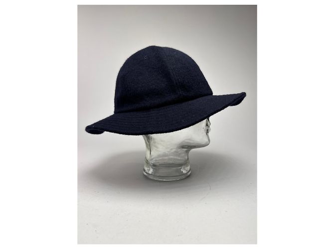 Issey Miyake Cappello in lana Vintage Pleats Please Marino Blu navy - vista 11