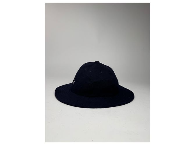 Issey Miyake Cappello in lana Vintage Pleats Please Marino Blu navy - vista 2