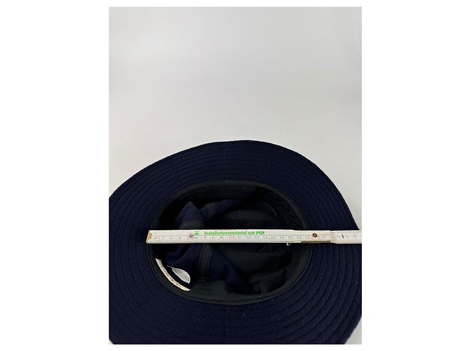 Issey Miyake Cappello in lana Vintage Pleats Please Marino Blu navy - vista 6