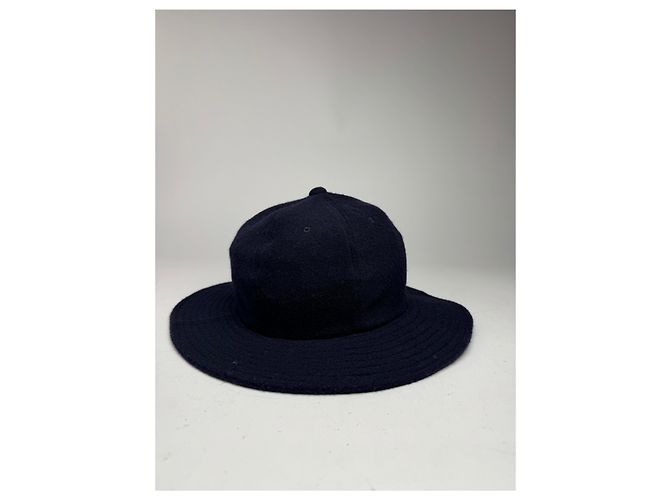 Issey Miyake Cappello in lana Vintage Pleats Please Marino Blu navy - vista 7
