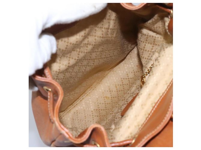 Zaino in pelle Gucci Bamboo marrone oro 003 2058 0030 Auth ep7524 D'oro - vista 11