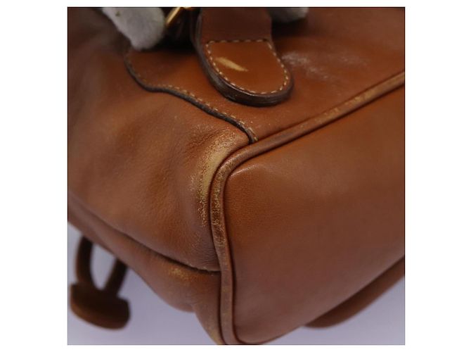 Zaino in pelle Gucci Bamboo marrone oro 003 2058 0030 Auth ep7524 D'oro - vista 18