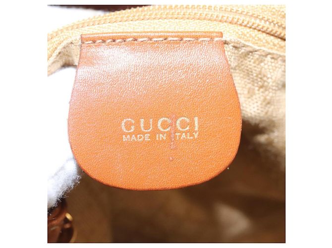 Zaino in pelle Gucci Bamboo marrone oro 003 2058 0030 Auth ep7524 D'oro - vista 25