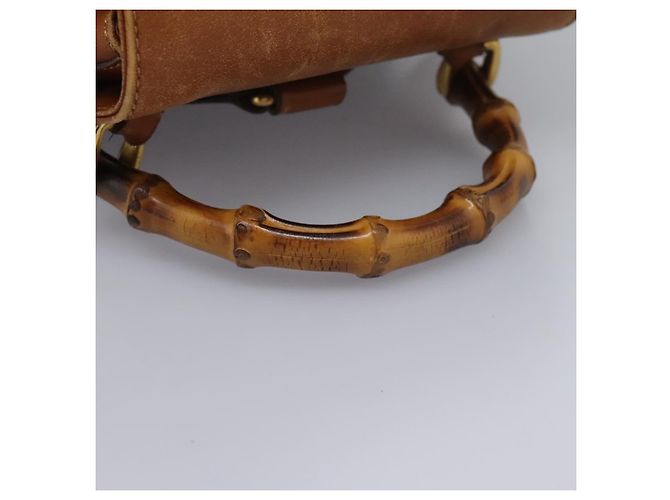 Zaino in pelle Gucci Bamboo marrone oro 003 2058 0030 Auth ep7524 D'oro - vista 7