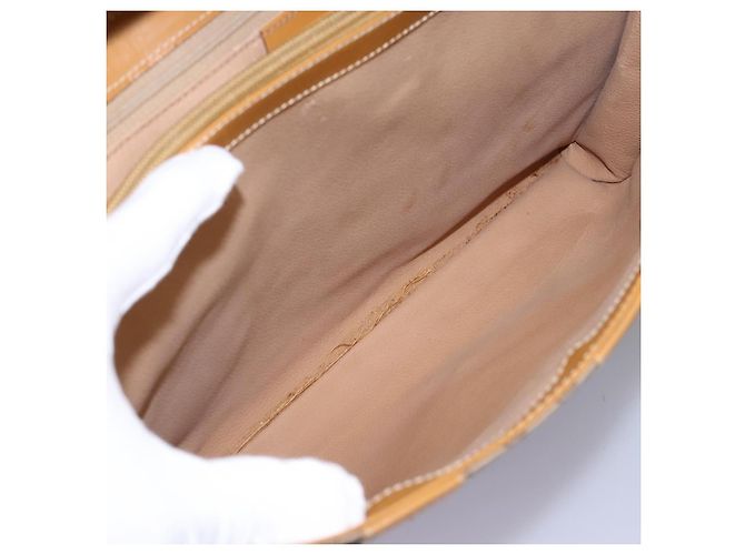 Gucci Borsa a Spalla Micro GG Supreme PVC Beige Oro 001 115 1199 Auth ep7488 D'oro - vista 11