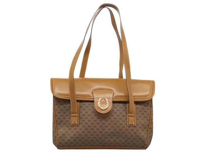 Gucci Borsa a Spalla Micro GG Supreme PVC Beige Oro 001 115 1199 Auth ep7488 D'oro - vista 13