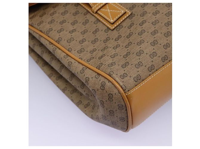 Gucci Borsa a Spalla Micro GG Supreme PVC Beige Oro 001 115 1199 Auth ep7488 D'oro - vista 14