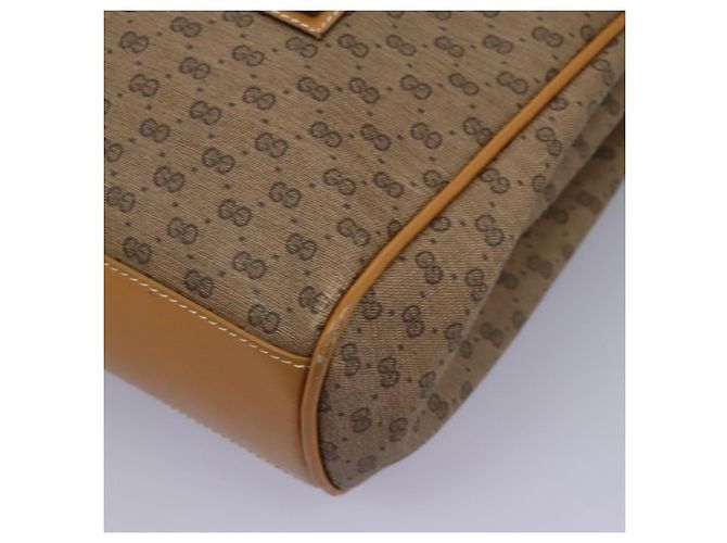 Gucci Borsa a Spalla Micro GG Supreme PVC Beige Oro 001 115 1199 Auth ep7488 D'oro - vista 15