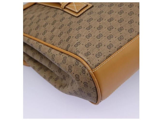 Gucci Borsa a Spalla Micro GG Supreme PVC Beige Oro 001 115 1199 Auth ep7488 D'oro - vista 16