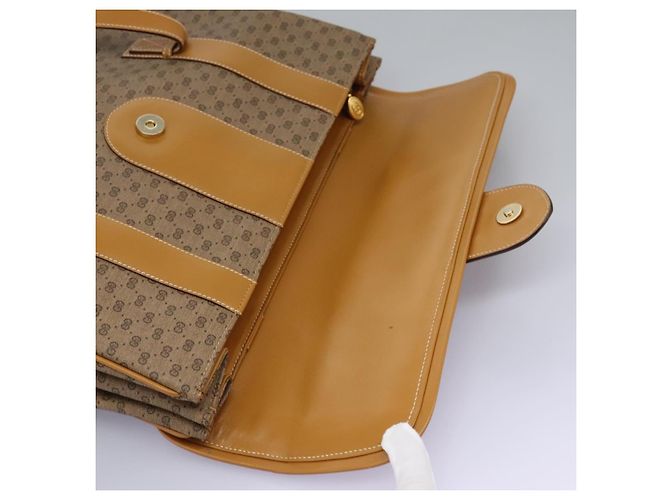 Gucci Borsa a Spalla Micro GG Supreme PVC Beige Oro 001 115 1199 Auth ep7488 D'oro - vista 17