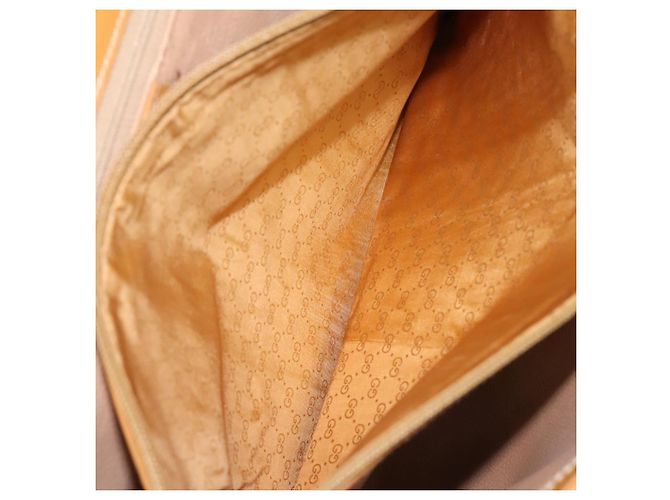 Gucci Borsa a Spalla Micro GG Supreme PVC Beige Oro 001 115 1199 Auth ep7488 D'oro - vista 25