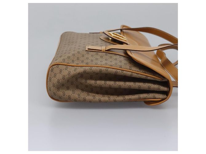 Gucci Borsa a Spalla Micro GG Supreme PVC Beige Oro 001 115 1199 Auth ep7488 D'oro - vista 4