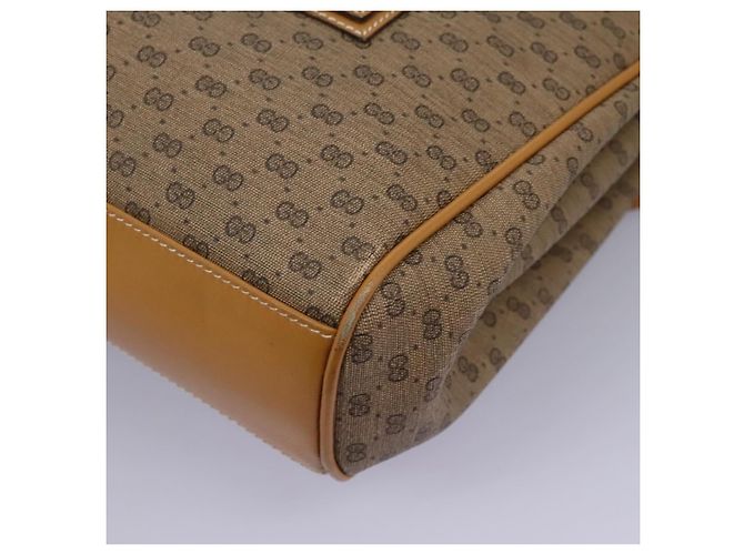 Gucci Borsa a Spalla Micro GG Supreme PVC Beige Oro 001 115 1199 Auth ep7488 D'oro - vista 9