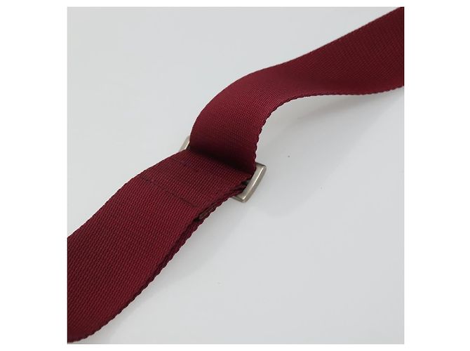 PRADA Borsa a Spalla in Nylon Rosso Vino Auth ar13308 Bordò - vista 14
