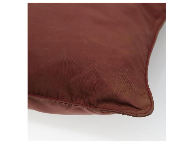 PRADA Borsa a Spalla in Nylon Rosso Vino Auth ar13308 Bordò - vista 16