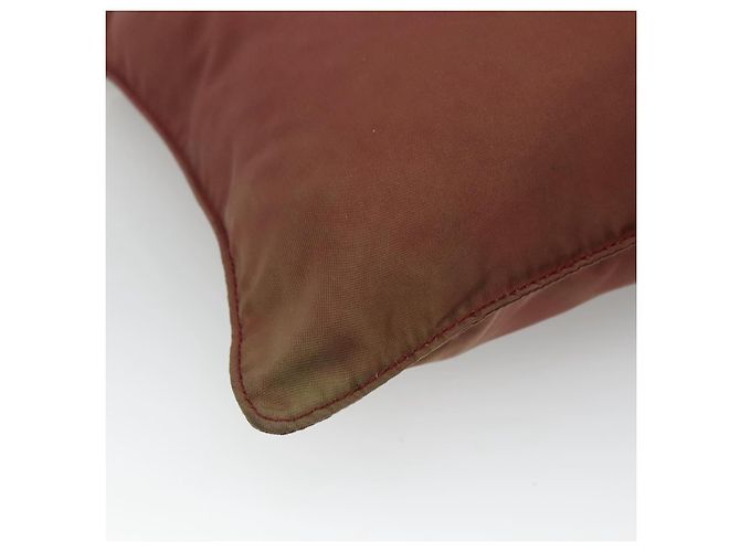 PRADA Borsa a Spalla in Nylon Rosso Vino Auth ar13308 Bordò - vista 17