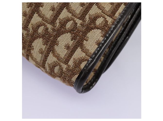 Borsa a spalla in tela Trotter Christian Dior marrone oro Auth KD045 D'oro - vista 17