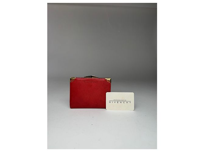Vintage  Givenchy GV3 leather wallet Red - view 11