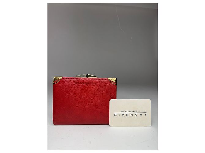 Vintage  Givenchy GV3 leather wallet Red - view 6