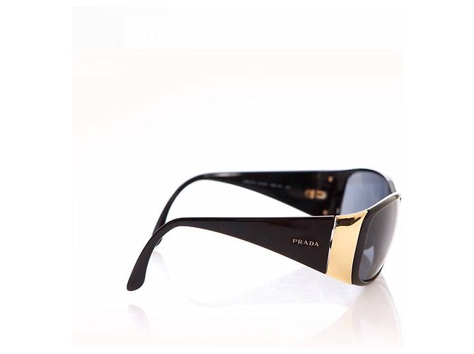 Prada, schwarze übergroße Sonnenbrillen - Ansicht 5