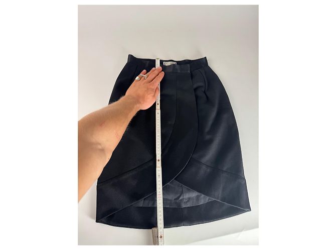 Gonna vintage Yves Saint Laurent M nera Nero - vista 12