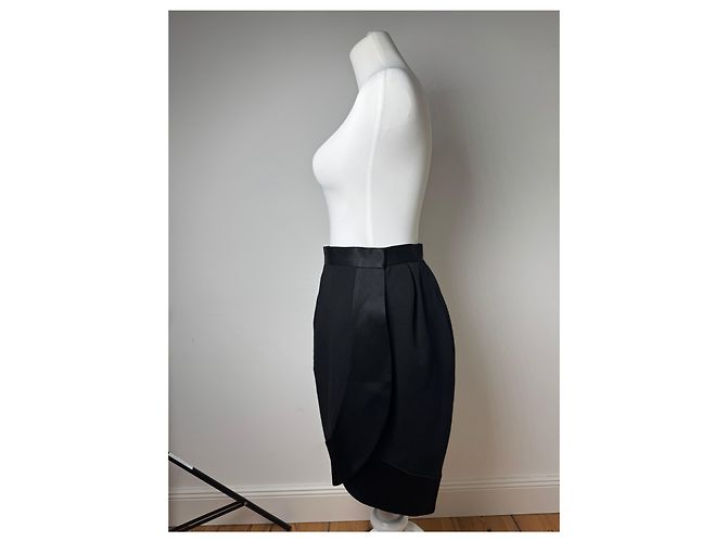 Gonna vintage Yves Saint Laurent M nera Nero - vista 2